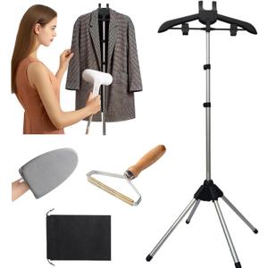 Steamer Stand Rack For Clothes Handheld Garment Hanger For Steaming Clothes Foldable Hanger Holder Stand Garment Steamer Accessories For Homes Clothing Stores & Hotels