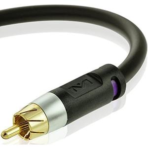 Mediabridge™ Ultra Series Subwoofer Cable (6 Feet) - Dual Shielded with Gold Plated RCA to RCA Connectors - Black - (Part# CJ06-6BR-G1)
