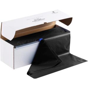 Goodluck 54 Inch X 300 Feet Plastic Table Cloths with Cutter Box, Black Disposable Table Cover Roll, Plastic Tablecloth for Party, Banquet, Wedding, Birthday, Anniversary