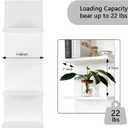Homaterial 4 Tiers Floating Shelves, Wall Mounted, White, Big 4 Tier|38" Height