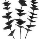 Deco 79 Metal Leaf Decorative Sculpture Home Decor Statue with Wood Base, Accent Figurine 9" x 4" x 18", Black