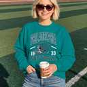 MNLYBABY Football Sweatshirt Women Game Day Sweatshirts Football Team Fans Pullover Long Sleeve Crew Neck Tops (Green, L)