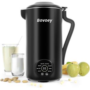 Nut Milk Maker Machine, Automatic Nut Milk Maker for Almond Homemade Milk,Oat,Plant-Based Milk and Countertop Blenders Almond Milk Maker Blenders,42oz Soy Milk Maker Delay Start/Self Clean/Keep Warm (Black)