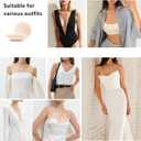 Nipple Cover Silicone Self Adhesive Bra Breathable Sticky Bras Water-Proof Reusable Backless Invisible Bra (Beige)
