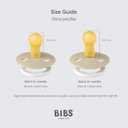 Bibs Pacifiers Color Collection, Set of 2 BPA-Free Latex Pacifiers Made in Europe, Round Nipple Baby Pacifier.
