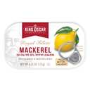 King Oscar Mackerel in Olive Oil with Lemon, 4.05 Ounce Cans (Pack of 12), Skinless & Boneless, Wild Caught Canned Mackerel (Packaging May Vary) (EXP 11/07/30)