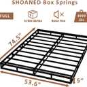 SHOANED Full Size Box Springs - 5 Inch Low Profile Mattress Foundation No Noise Heavy Duty Metal Basics Bed Base with Clean Fabric Cover, Easy Assembly