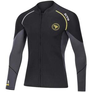 Wetsuit Top Men's 1.5mm Neoprene Wetsuits Jacket, Front Zipper Long Sleeves Diving Suit for Swimming, Snorkeling, Scuba Diving, Surfing (Black, S)