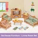 Dollhouse Furniture Set for Kids Toys Miniature Doll House Accessories Pretend Play Toys for Boys Girls & Toddlers Age 3+ with Living Room, Sofa, TV