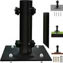 Patio Umbrella Stand for 1.2''-2.2'' Pole, Lawn Design with Ground Spike Fixing, Easy to Carry, Table Umbrella Base for Multiple Scenes, Garden/Deck/Porch.
