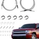 Fuel Line Kit 819-816, Compatible with 2004-2010 Chevy Silverado & GMC Sierra 1500/2500/3500 Reg. Cab, Complete Repair Lines, Quick Fix, Stainless Steel Braided Hose Gas Line Set, OE#15946184 15946199