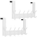 WEBI Over The Door Hook White,Over The Door Towel Rack,Door Hanger,Door Coat Towel Hanger,Door Coat Rack for Hanging Clothes,Jacket,Back of Bathroom,1Pack