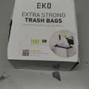EKO 8 Gallon / 30.3 Liter,100 Count Drawstring Trash Bags, Extra-Strong Unscented Garbage Bags, Easy-Dispense Roll for Kitchen & Household Use, Resists Tears, Leaks and Punctures, Code F-1, White