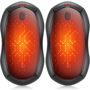 Hand Warmers Rechargeable, Electric Hand Warmers 2 Pack with Smart Chips Long Safe Heat, Portable Pocket Heater, Gifts for Christmas, Golf, Camping, Hunting, Stocking Stuffers