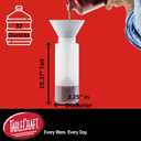 TableCraft 12634 Widemouth Condiment Squeeze Bottles, 63 mm Wide Opening, Cone-Tip Top, Tethered Cap, Clear Sauce Dispensers for Food Prep, 32 oz (946 mL), NSF, Made in USA, Pack of 6