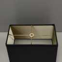 Aspen Creative 36041 Transitional Rectangle Hardback Shaped Spider Construction Lamp Shade in Black, 8" + 12" Wide (5" + 10") x (8" + 12") x 9 1/2"