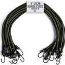 Pluvios - Heavy Duty Bungee Cords with Hooks - 10 Pack  Choice of Sizes - Multi-Purpose Elastic Bungee Straps for Luggage, Roof Racks, Camping - Weatherproof & UV Resistant (8" (20cm))