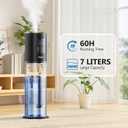 Humidifiers for Bedroom Large Room with 7L/1.85Gal Large Humidifier, Smart App & Remote Control, 4 Mist Levels Large Room Humidifiers for Home Midnight