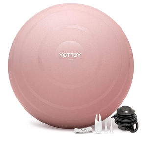 YOTTOY Anti-Burst Exercise Ball for Working Out, Yoga & Pregnancy, Extra Thick Workout Ball for Physical Therapy & Fitness