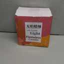 SupBri Rose Shadow LED Flameless Candles, 6PCS Romantic Battery Operated Candles Led Pillar Candles for Valentines Anniversary Wedding Christmas Decorations (White, D 2.5" x H 7.2")