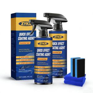 Zykr Nano Quick Coat Restore, 4.23 Fl Oz Coating and Sealing Liquid for Cars to Enhance Shine & Protect Paint, Clear Coat Restorer, Quick Detailing Spray (2pcs)