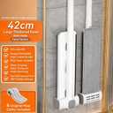 Hands Free Microfiber Mop with 4 Washable Pads | 61" Stainless Steel Handle, Efficient Flat Mop, For All Hard Floors