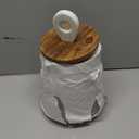 Large Clear Glass Jar with Mango Wood & Marble Lid