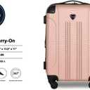 Travelers Club Chicago Hardside Expandable Spinner Luggage, Rose Gold, 22" Carry-On