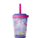 Reduce 12oz Cartwheel Construction Junction Straw Cup Gray: Kids Spillproof Insulated Drinkware, Dishwasher-Safe
