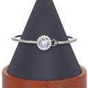 Conical Bracelet Bangle Watch Holder with Wooden Base Exquisite Size for Vendors Exhibit Trade Shows Retail Stores (Gray)