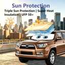 Gven Windshield Sun Shade for Toyota 4Runner 2010-2023 2024 2025 2026, SR5, Trail, TRD (Off-Road, Premium, Pro) Limited Accessories Car Shades Front Windshield UV Heat Protector (4 Runner)