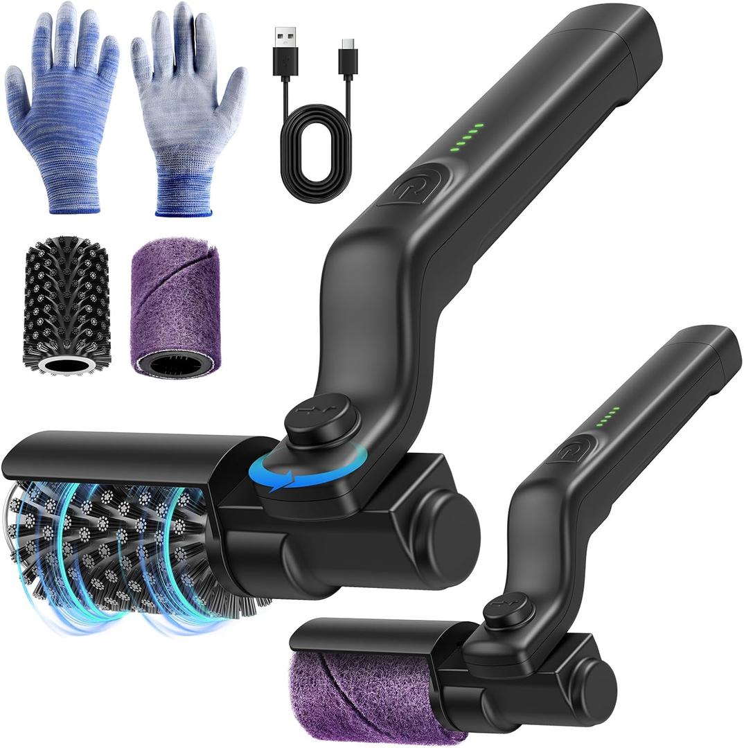 Electric Grill Brush Rechargeable, 3 Powerful Speed BBQ Grill Brush for Outdoor Grill, 180 Adjustable, Stainless Steel Rotary Brush Head, Automatic Grill Cleaning Brush for Camping Outdoor Grill (Black)