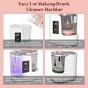 Electric Makeup Brush Cleaner Machine With Makeup Brush Dryer-Holder-Portable Automatic USB Cosmetic Brushes Cleaner Tool for All Size Beauty Makeup Brush Set, Eyeshadow, Blush Brush (white)
