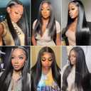 30 Inch Straight Lace Front Wigs Human Hair 4x4 Lace Closure Wigs for Black Women 200 Density Wear and Go Glueless Wigs Human Hair