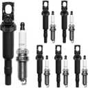 Ignition Coil & Spark Plugs Set of 6 Compatible with BMW 128i 328i 330i 528i 530i X3 X5 3.0L & More Replaces# 0221504470, UF592
