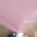 Bar Stools Cover with Back Velvet Barstools Slipcovers Stretch Counter Height Bar Stool Covers Protector Square Swivel Barstool Covers for Kitchen Bar Set of 4 Pink, 14"D x 14"W x 12"H