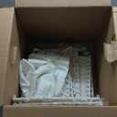 Chrislley 90L Slim Laundry Hamper with Wheels, Rolling Laundry Basket with Lid and Renovable Liner Bag, Handwoven Rattan Organizer for bedroom, bathroom, laundry room (White)