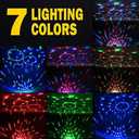 [3-Pack] Disco Ball DJ Party Lights Sound Activated Remote Control, 12 Modes Stage Strobe Light for Halloween Decorations Birthday Christmas Home Room Decor Dance Parties Glow Party Supplies (Black)