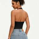 Avidlove Women's Sexy Halter Bodysuit Going Out Backless Tank Top Sleeveless Thong Body Suits Summer Outfits Medium
