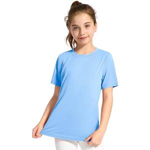 KEREDA Girls Athletic Shirts Quick Dry Short Sleeve Crew Neck T Shirt, Summer UPF 50+ Tee Tops for Teen Girls (13-14 Years, Blue), 160 KEREDA Girls Athletic Shirts Quick Dry Short Sleeve Crew Neck T Shirt, Summer UPF 50+ Tee Tops for Teen Girls (13-14 Years, Blue), 160