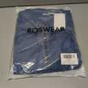 roswear Jean Shirt for Women Button Down Shirts Denim Tops Western Fall Outfits (Blue, XL)