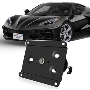 No Drill Front License Frame Compatible with 2005-2013 Chevrolet Corvette C6 Anti-Theft License Plate Grille Mount Holder Car Tag Covers Rust-Proof, Rattle-Proof Car Accessories