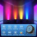 18X12W LED Stage Lights RGBWAUV 6in1 Par Lights Par Can Lighting with DMX Control Sound Activated Uplights for Events Church DJ Show Wedding Stage Performances Party (4 Packs)