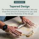 Ultra Cuisine French Rolling Pin for Baking  Tapered Stainless Steel Design with Measurements, Professional or Home Use with Pizza, Cookie, & Pastry Dough, or Fondant and Pie Crust  Dishwasher-Safe