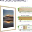24X30 Poster Frame, Display Pictures 18X24 with Mat or 24X30 Without, Wall Hanging Frames, Natural Oak, 3 Pack
