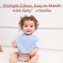 10-Pack Solid Color Baby Bibs Soft Absorbent Drool Bibs with Adjustable Snaps for Infants Toddler