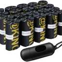 @KING@SKD Dog Poop Bags, 20 Rolls (300 Bags) Dispenser, Walking and Training Puppy Accessories, Hands-Free Carrier, Supports Small, Medium, Large Breeds. Committed to Give Back to Charity