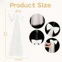Zeyune 2 Pcs White Large Bow Party Decorations 13.4 x 28.7 Inch Giant Ribbon Bow Hanging Wall Decor Wrapping DIY Craft for Birthday Valentines Day Wedding Baby Shower Room Wall Backdrop Party