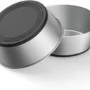 304 Stainless Steel Dog Bowls Set of 2, Anti Rust Metal & Non Slip Rubber Base, Heavy Duty Large Feeding Dishes, Food Grade BPA Free, Food and Water Bowl for Medium Dogs (48oz, 6cup)