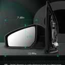 SCITOO Driver Side View Mirror Fit For Nissan Sentra 2007 2008 2009 2010 2011 2012 Non-Folding Power adjustment Black Left Outside Exterior Mirror NI1320167